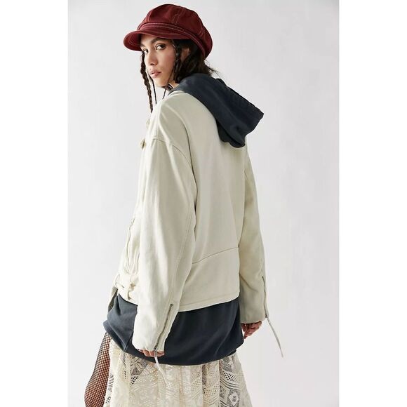 Free People Rebel Rebel Knit Moto Jacket Size M - Picture 3 of 8